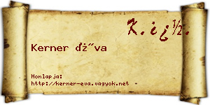 Kerner Éva névjegykártya