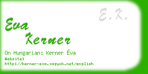 eva kerner business card